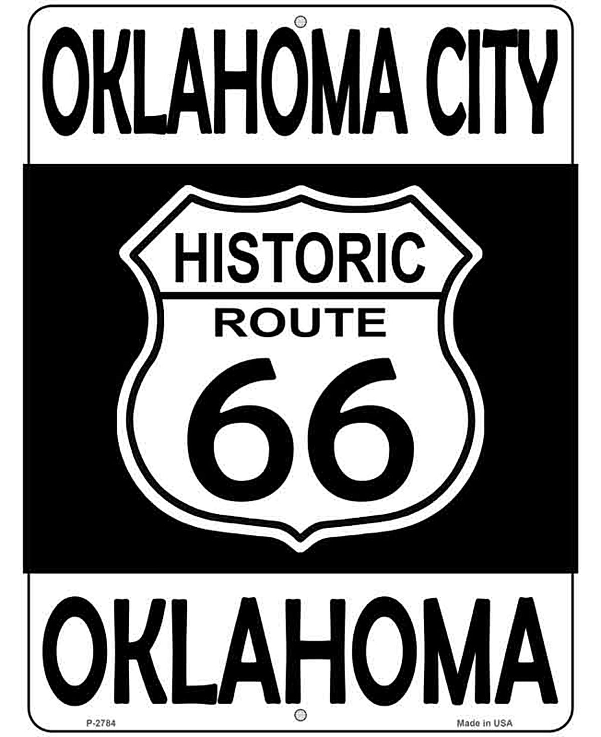 Oklahoma City Oklahoma Historic Route 66 Novelty Metal Parking Sign