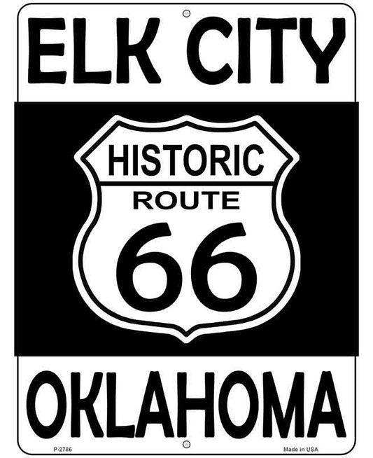 Elk City Oklahoma Historic Route 66 Novelty Metal Parking Sign