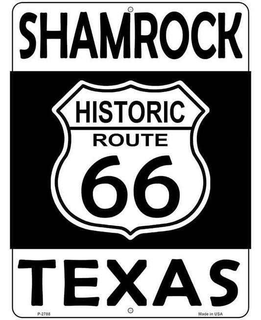 Shamrock Texas Historic Route 66 Novelty Metal Parking Sign