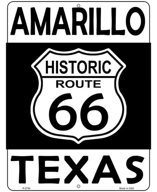 Amarillo Texas Historic Route 66 Novelty Metal Parking Sign