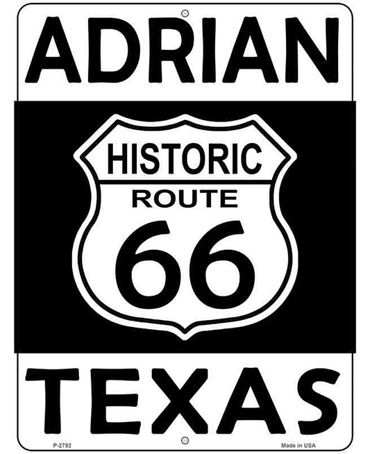 Adrian Texas Historic Route 66 Novelty Metal Parking Sign