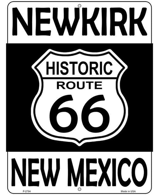 Newkirk New Mexico Historic Route 66 Novelty Metal Parking Sign
