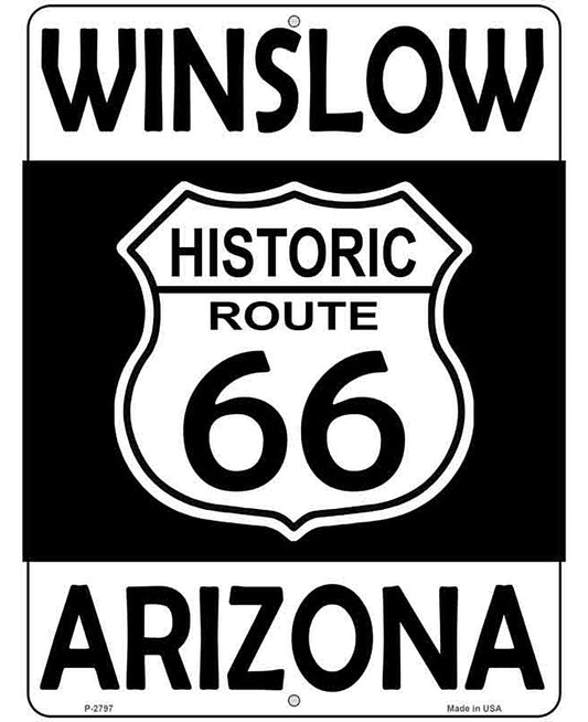 Winslow Arizona Historic Route 66 Novelty Metal Parking Sign