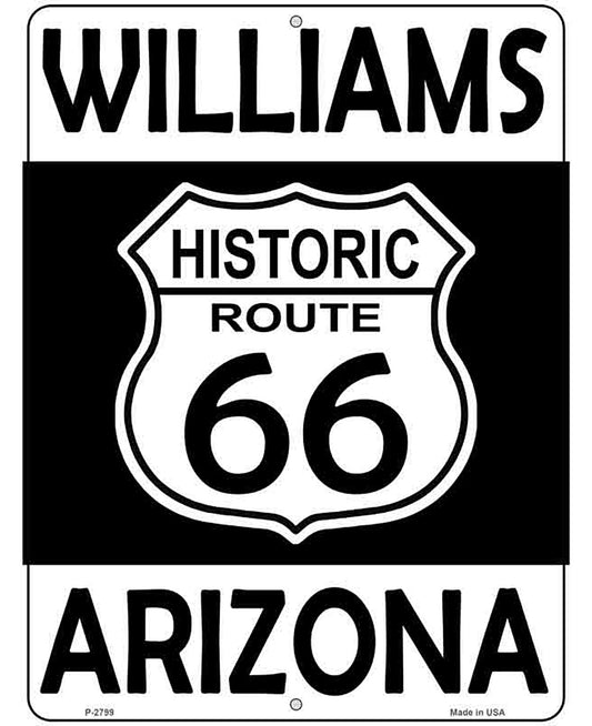 Williams Arizona Historic Route 66 Novelty Metal Parking Sign