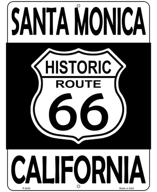 Santa Monica California Historic Route 66 Novelty Metal Parking Sign