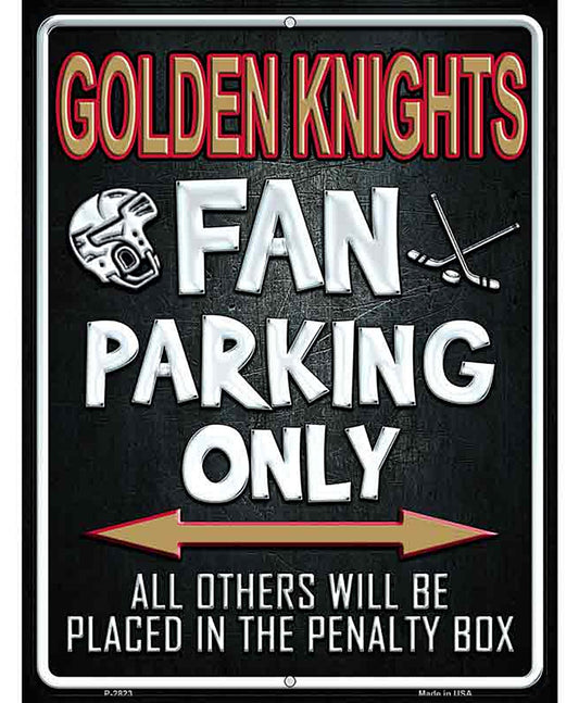 Golden Knights Fan Novelty Metal Parking Sign