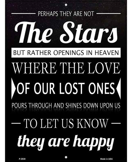 Stars They Are Happy Novelty Metal Parking Sign