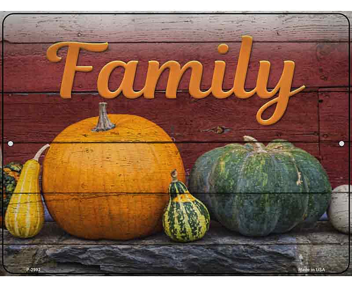 Family Novelty Metal Parking Sign