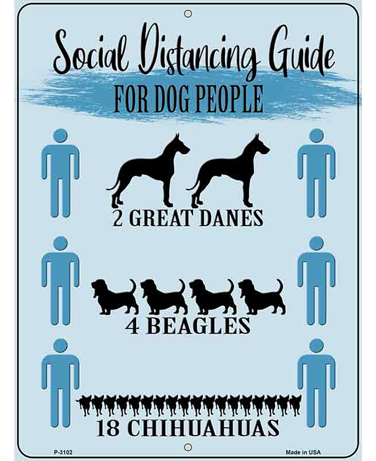 Social Distancing For Dog People Novelty Parking Sign