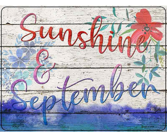 Sunshine & September Novelty Metal Parking Sign
