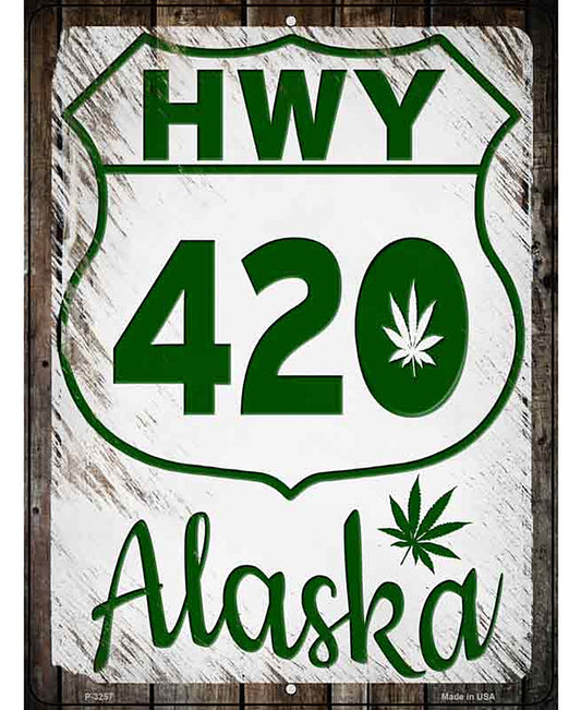 HWY 420 Alaska Novelty Metal Parking Sign