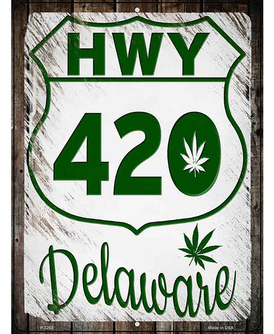 HWY 420 Delaware Novelty Metal Parking Sign