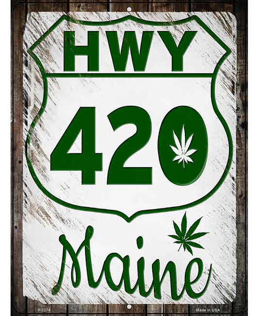 HWY 420 Maine Novelty Metal Parking Sign