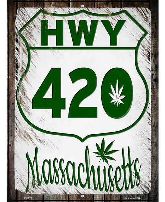 HWY 420 Massachusetts Novelty Metal Parking Sign