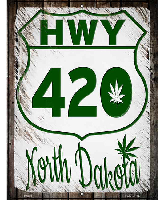 HWY 420 North Dakota Novelty Metal Parking Sign