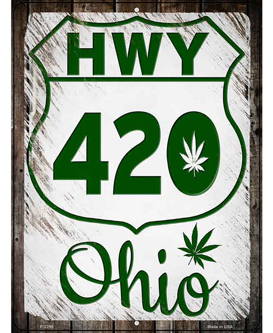 HWY 420 Ohio Novelty Metal Parking Sign