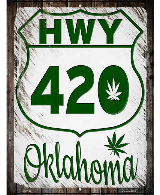 HWY 420 Oklahoma Novelty Metal Parking Sign