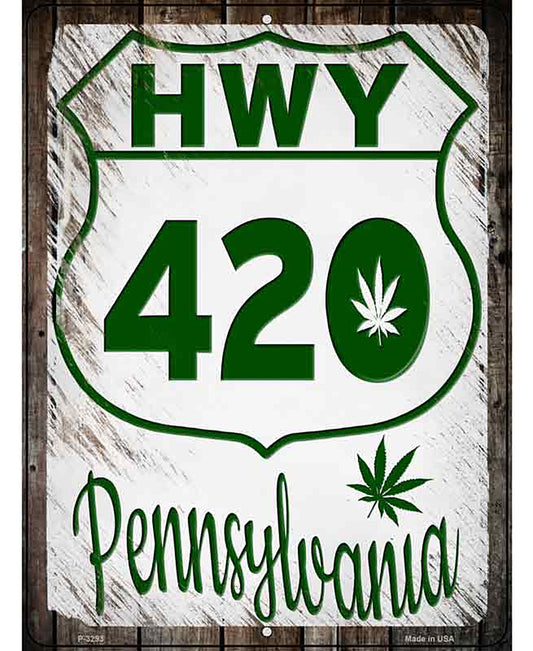 HWY 420 Pennsylvania Novelty Metal Parking Sign