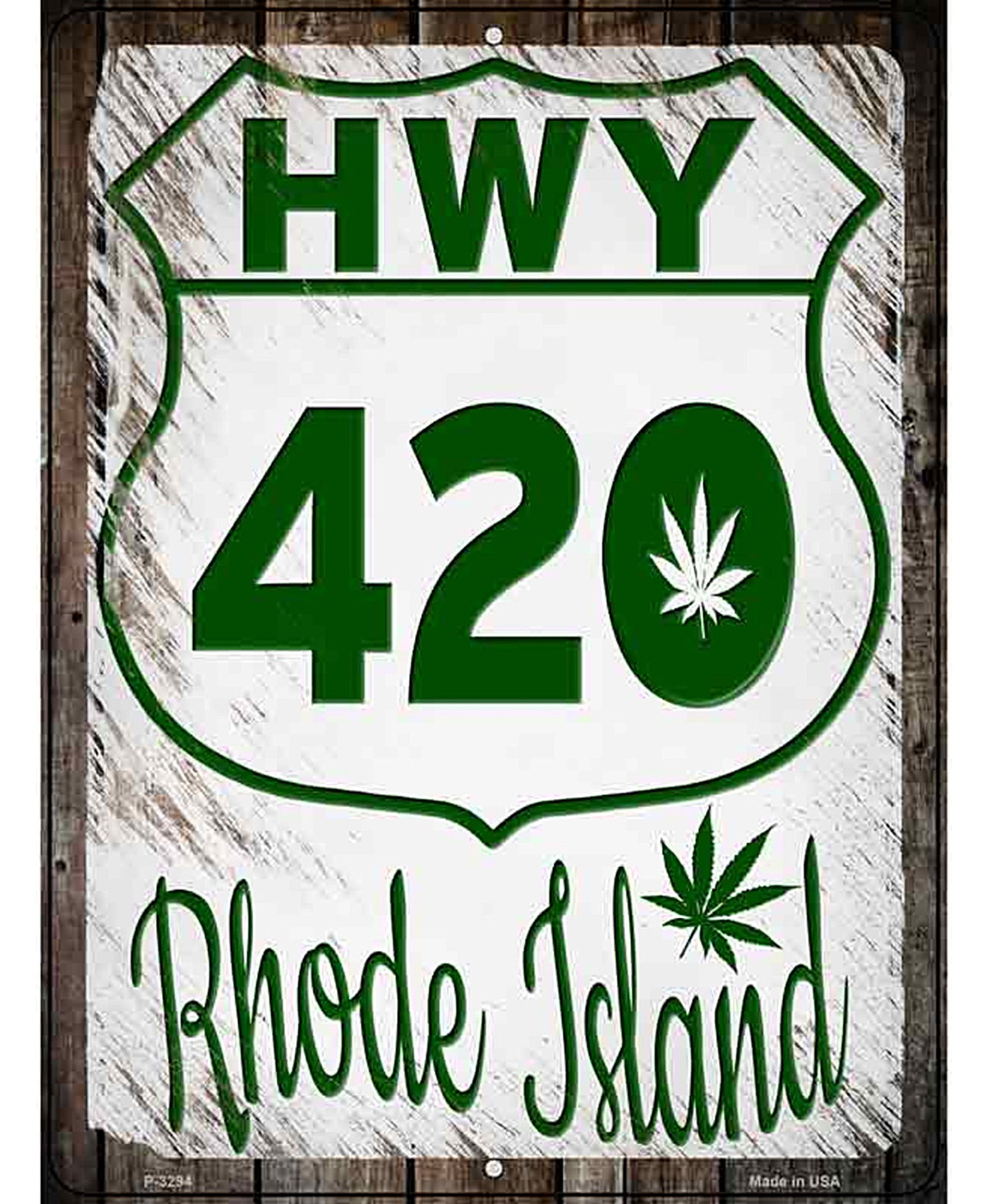 HWY 420 Rhode Island Novelty Metal Parking Sign