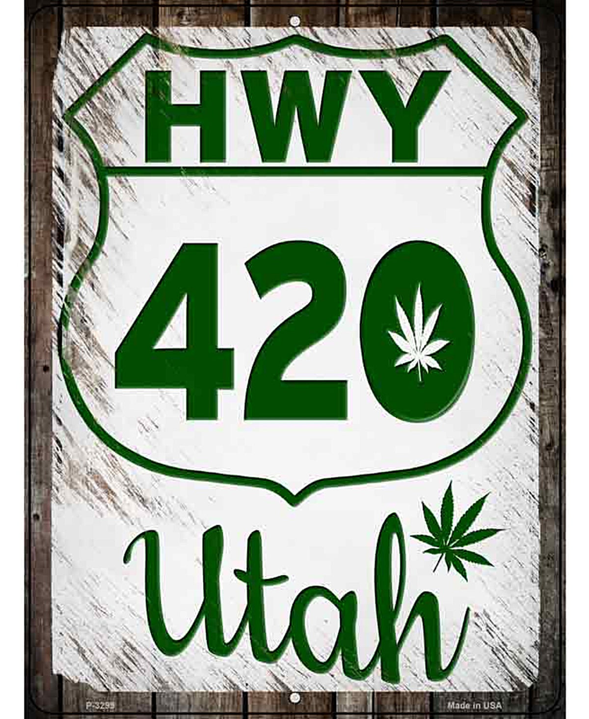 HWY 420 Utah Novelty Metal Parking Sign