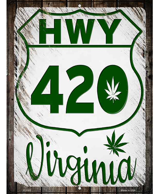 HWY 420 Virginia Novelty Metal Parking Sign