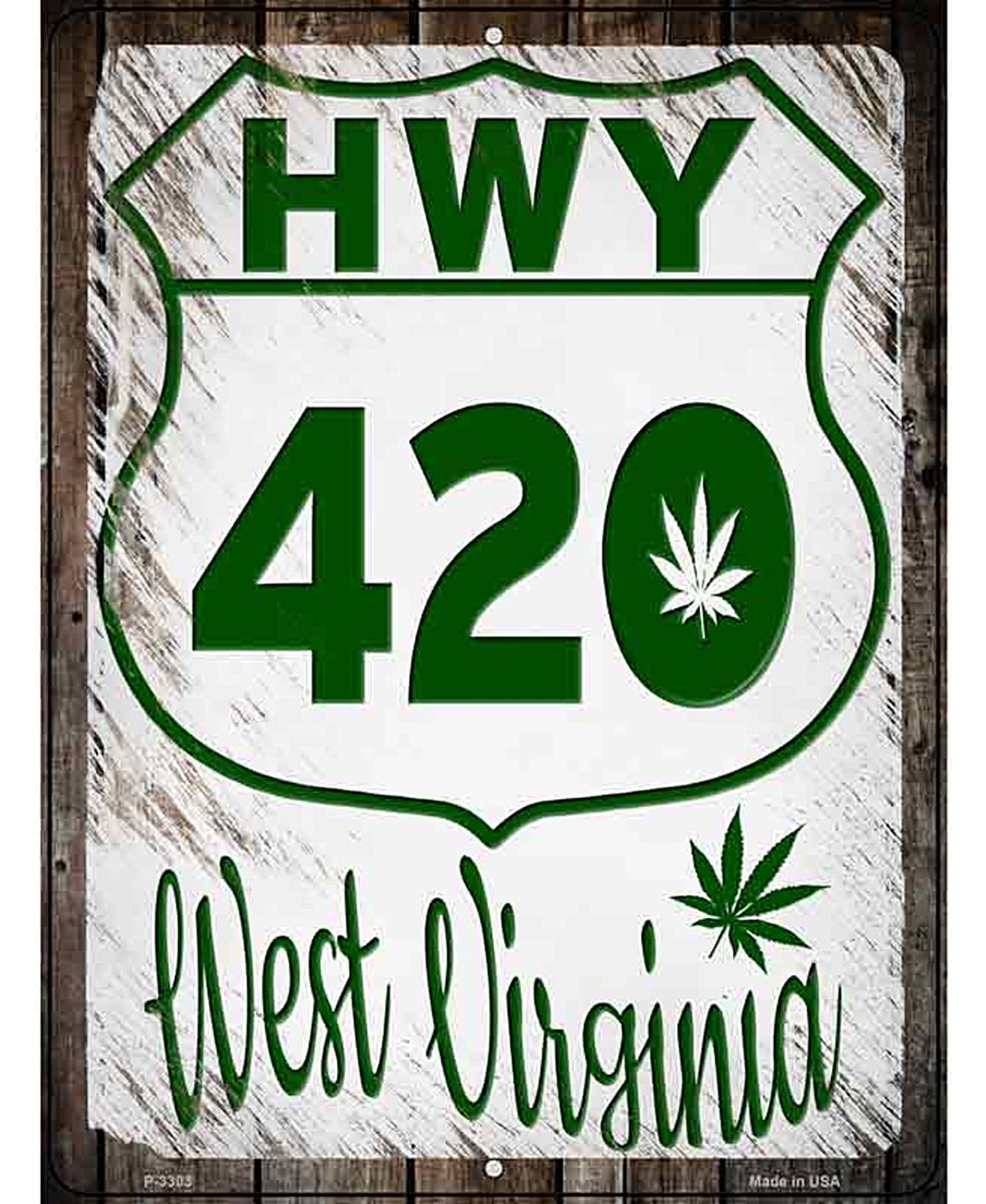 HWY 420 West Virginia Novelty Metal Parking Sign