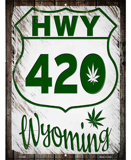 HWY 420 Wyoming Novelty Metal Parking Sign