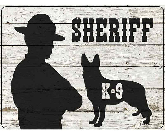 Sheriff K9 Novelty Metal Parking Sign