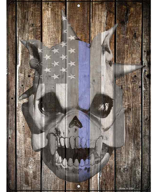 Police Demon Dog Novelty Metal Parking Sign