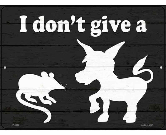 Rats Ass Novelty Metal Parking Sign