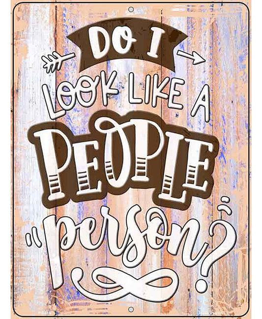 People Person Novelty Metal Parking Sign