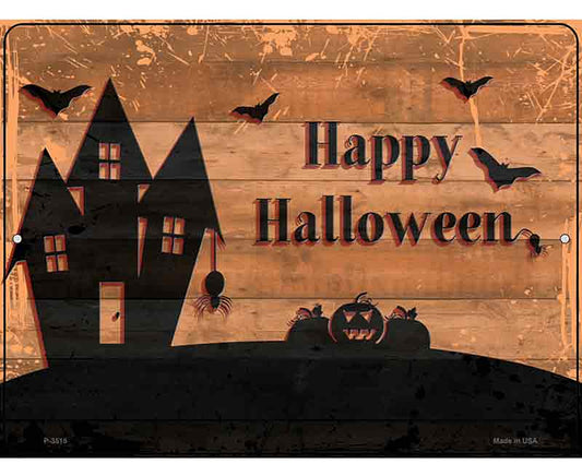 Happy Halloween Novelty Metal Parking Sign