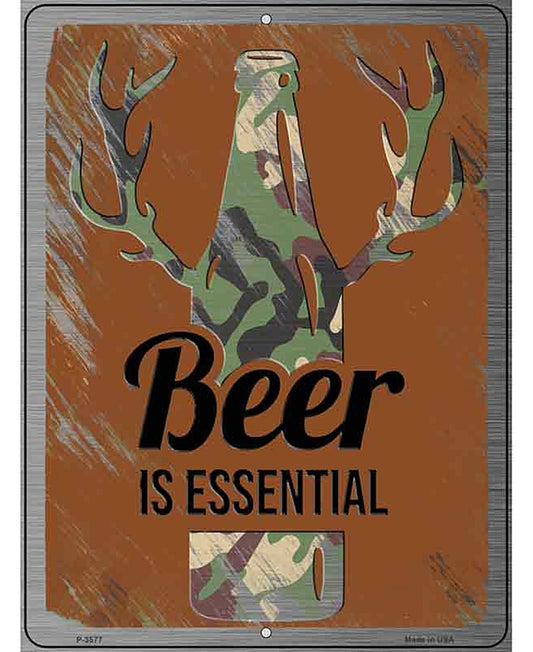 Beer Is Essential Novelty Metal Parking Sign
