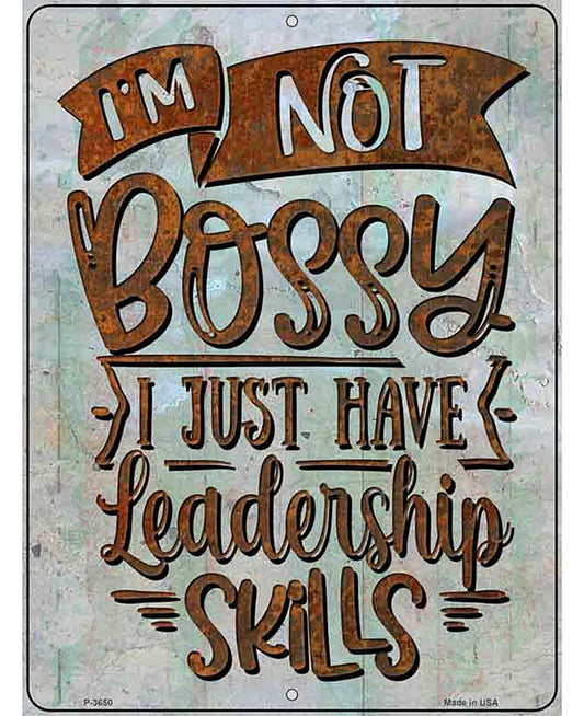 Leadership Skills Novelty Metal Parking Sign