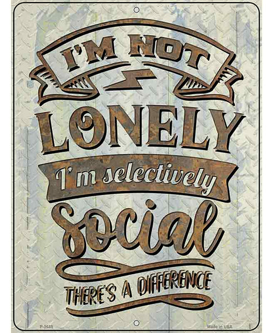 Selectively Social Novelty Metal Parking Sign