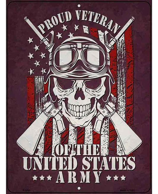 Proud Veteran Of The Army Novelty Metal Parking Sign