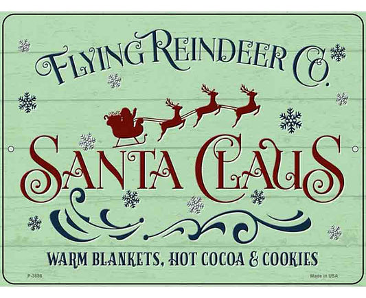 Flying Reindeer Co Novelty Metal Parking Sign