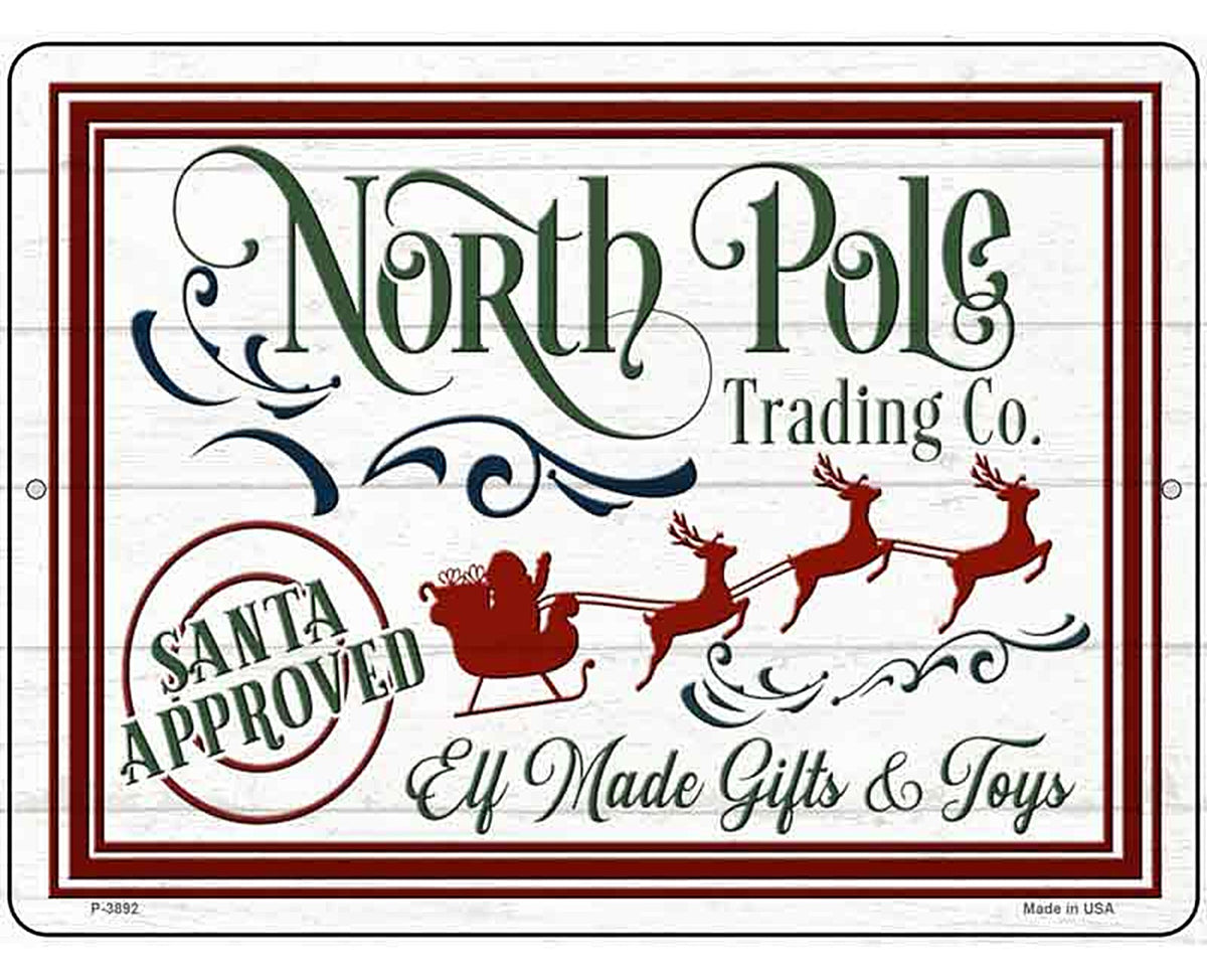 North Pole Trading Co Novelty Metal Parking Sign