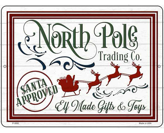 North Pole Trading Co Novelty Metal Parking Sign