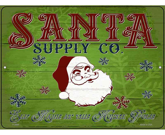 Santa Supply Co Novelty Metal Parking Sign