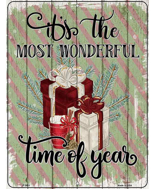 Most Wonderful Time Gifts Novelty Metal Parking Sign