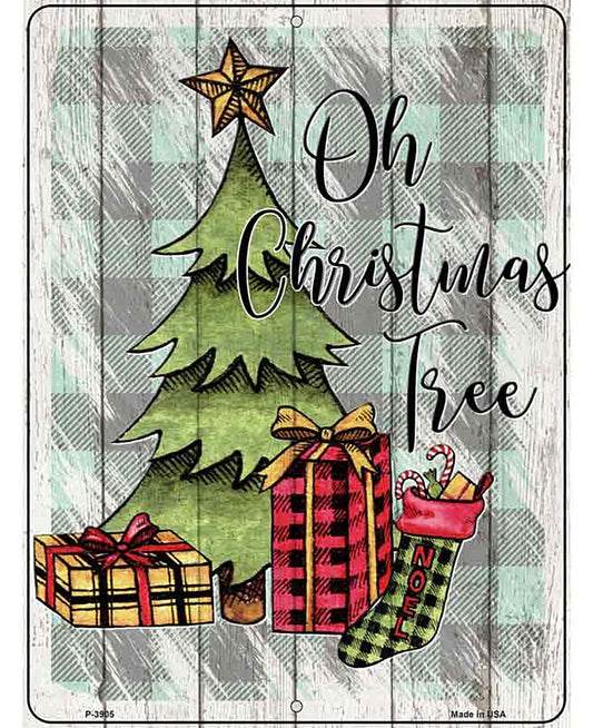 Oh Christmas Tree Novelty Metal Parking Sign