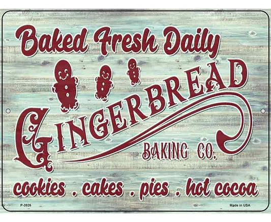 Gingerbread Baking Co Novelty Metal Parking Sign
