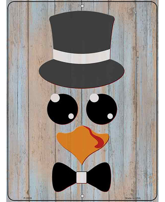 Penguin Face Novelty Metal Parking Sign