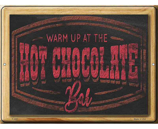 Hot Chocolate Bar Novelty Metal Parking Sign