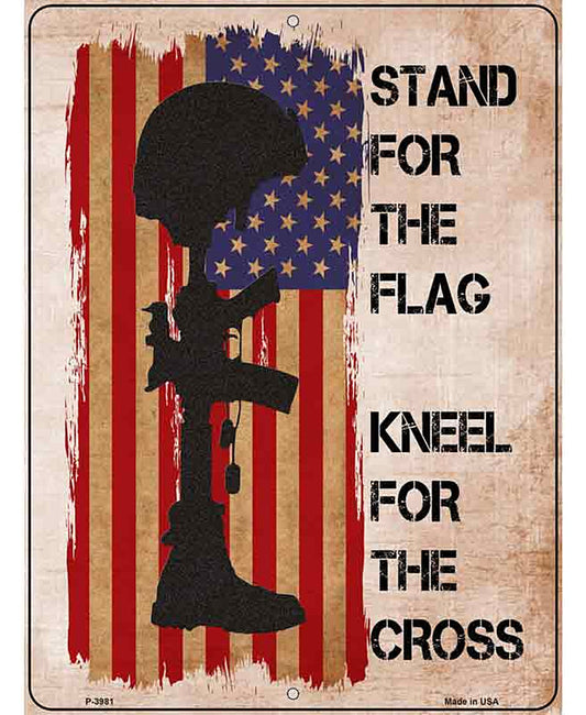 Stand for the Flag Novelty Metal Parking Sign