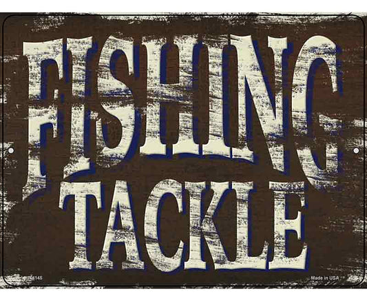 Fishing Tackle Novelty Metal Parking Sign