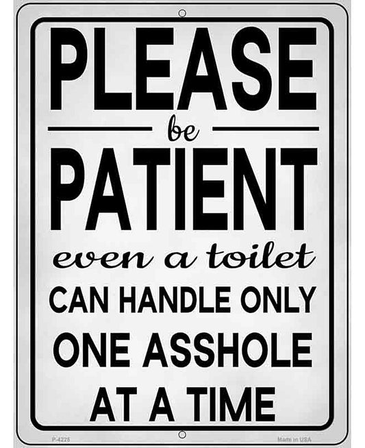 Only Handle Only One Asshole Novelty Metal Parking Sign