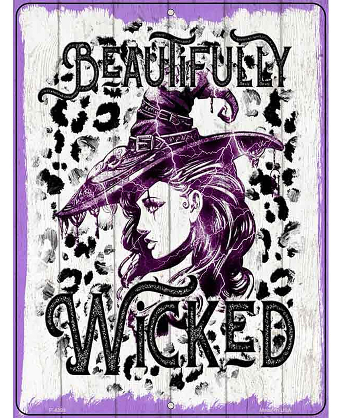 Beautifully Wicked Purple Novelty Metal Parking Sign