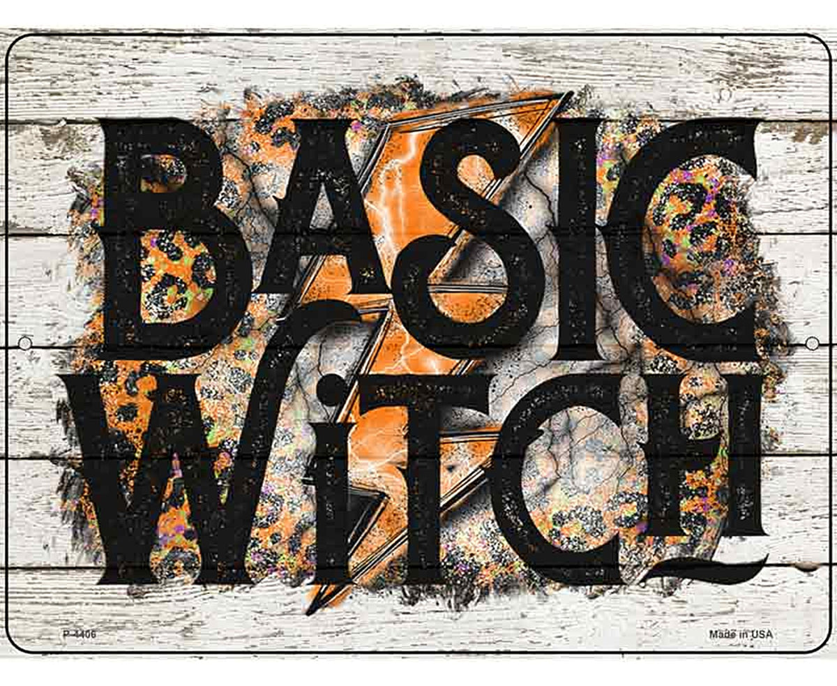 Basic Witch Novelty Metal Parking Sign